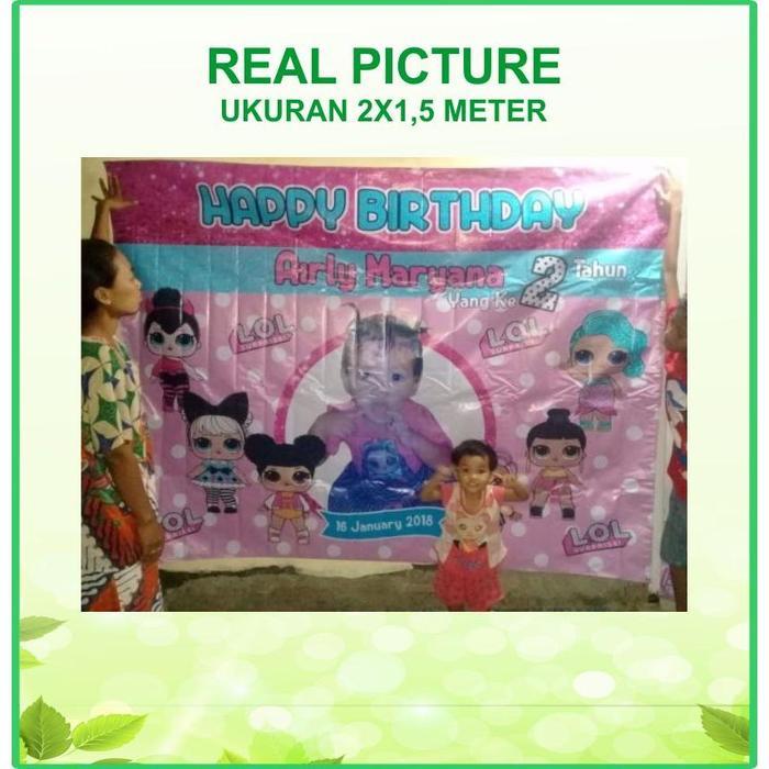 Cetak Banner / Backdrop / Wallpaper / MMT/ Spanduk Ulang Tahun Ultah Anak Upin ipin Proses Cepat 2