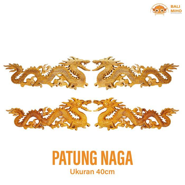 Dekorasi Dinding Patung Naga 30 cm - Patung Naga - Naga Kayu