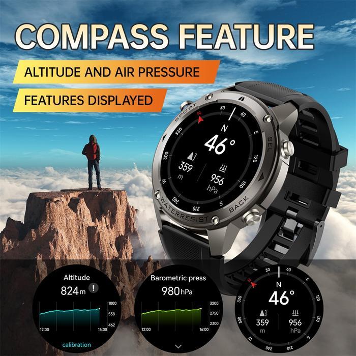 LIVE SKMEI DM56 SMARTWATCH GPS - JAM TANGAN PRIA & OLAHRAGA DENGAN LAYAR AMOLED 1.43 INCI,