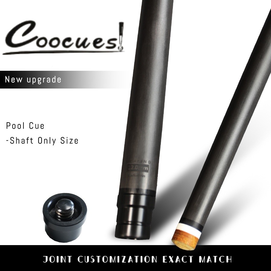 Billiard Cue 100% Carbon Fiber Shaft Only Black Technology Low Deflection Pool Cue Stick for