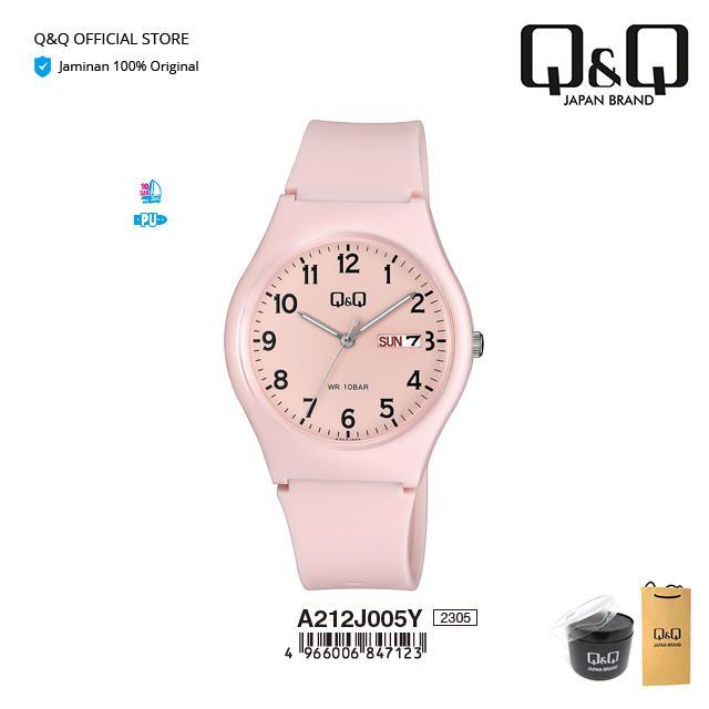 Q&Q QnQ QQ Original Arloji Jam Tangan Wanita Karet Analog - A212 A212J