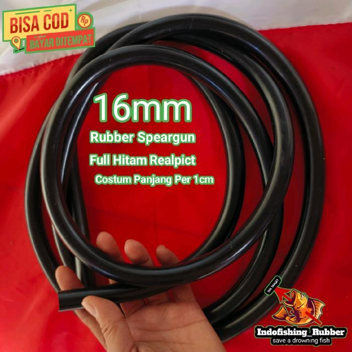 Karet Spergun Panah Ikan 16mm Full Hitam Speargan Spearfishing Spergan 3*16mm