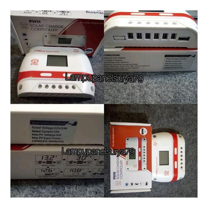 Scc Solar Charge Controller 10A 20A Pwm Panel Surya Terbaru 