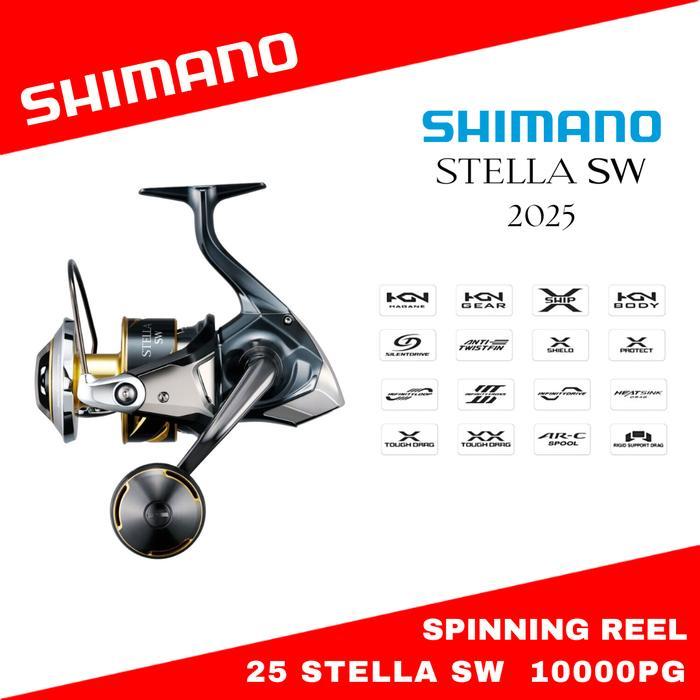 Ready Shimano Spinning Reel 25 Stella SW 10000PG