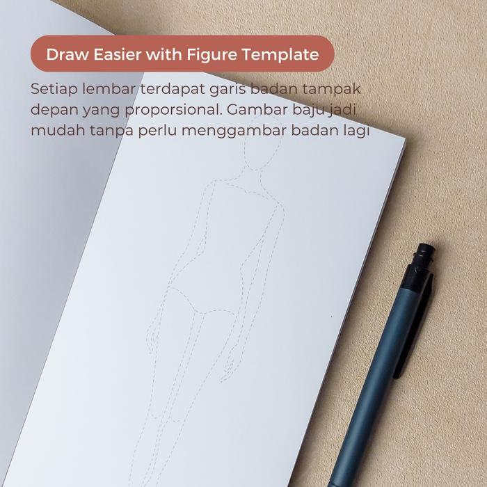 Buku Sketsa Fashion Design / Marker Pad / Sketchbook Fashion Design