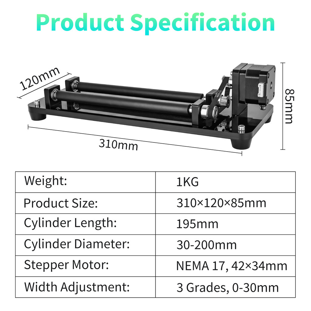 . Cnc Rotary Roller Y-Axis Rotary Roller Engraving Module Laser -