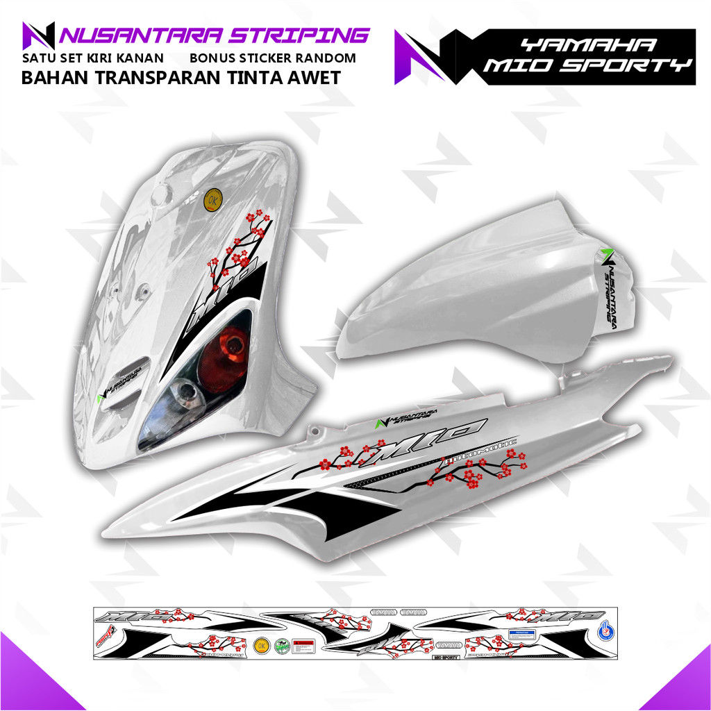 STRIPING TRANSPARAN MIO SPORTY BUNGA MIO