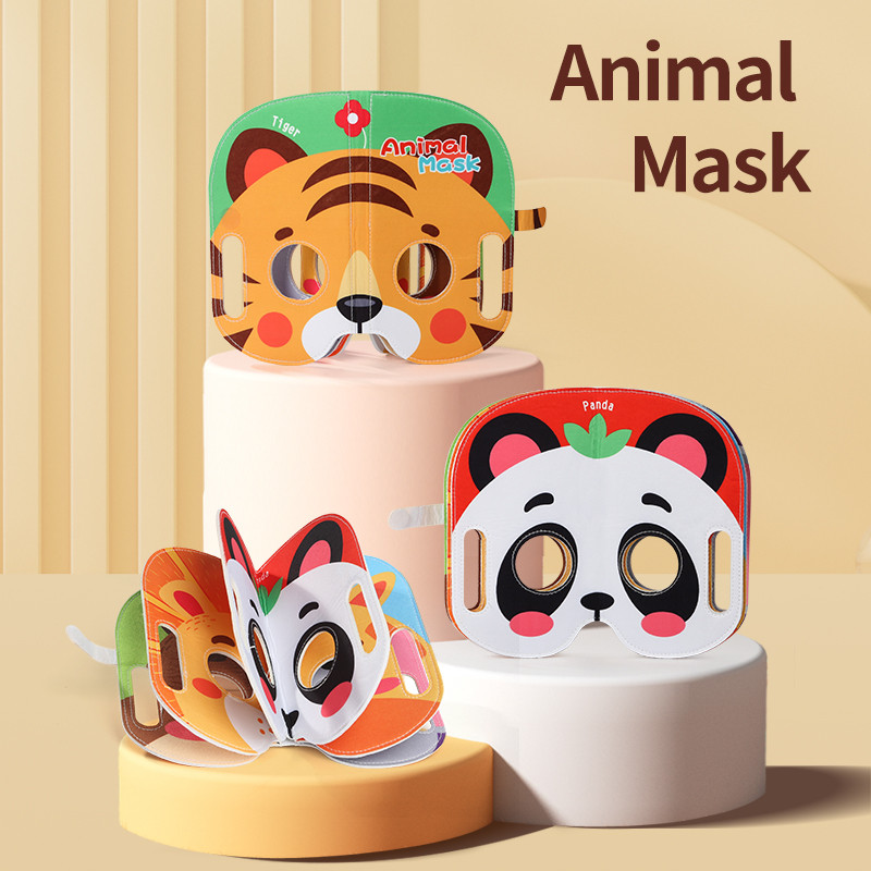 Kids Cloth Book Mask Cloth Book Animal Theme Cute Modeling Baby Toy Character Fun Party Game