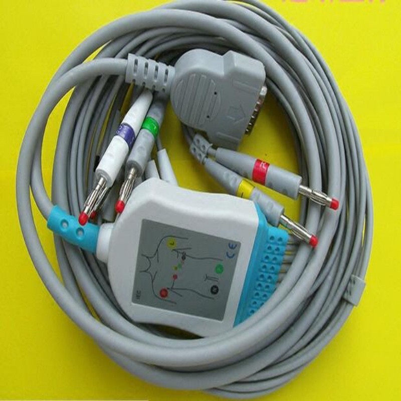 Compatible for GE Marquette MAC400, MAC500, MAC1000, ECG EKG Cable with Leadwires 10 Leads Medical