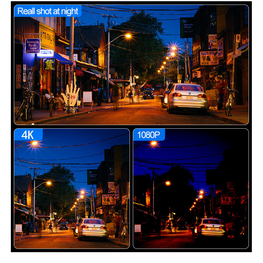 . 12 Inch Car Dvr 3840*2160P 4K Dash Cam Wifi Gps Sony Imx415 Rear View Mirror 1080P Car Camera