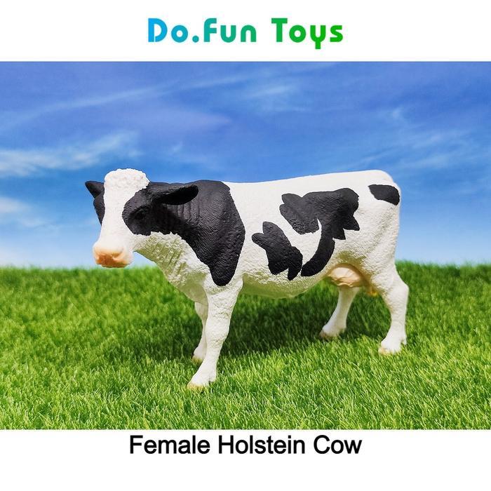 Female Holstein Cow New Figure / Miniatur Mainan Sapi Holstein Betina