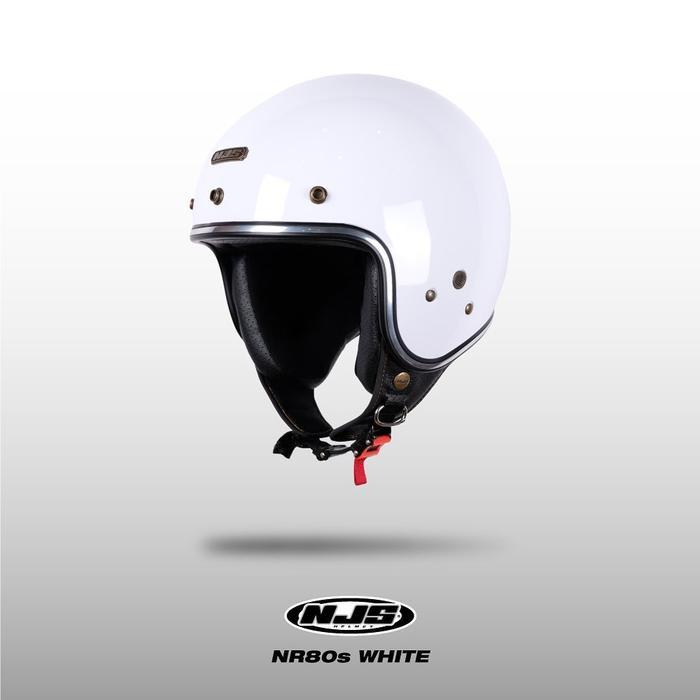 NJS NR80's Solid List Chrome -Helm Retro Helm NJS NJS Retro Retro NJS NR80S NR80S POLOS NJS Bogo