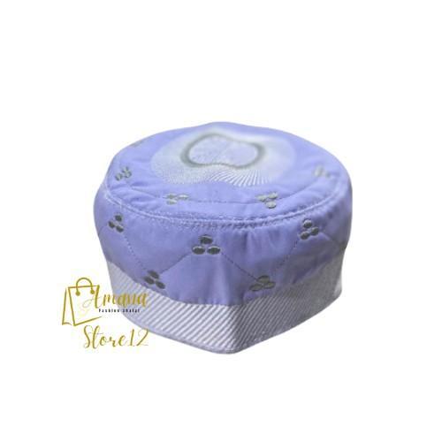 Peci Kopyah Haji Putih Madinah Super / Kopiah Bordir Madinah Bugis Hitam