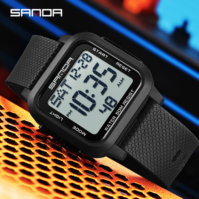 SANDA Exquisite Fashion Watch Waterproof Sport Watch Man Ms Military C-style Unpolluted Stopwatch