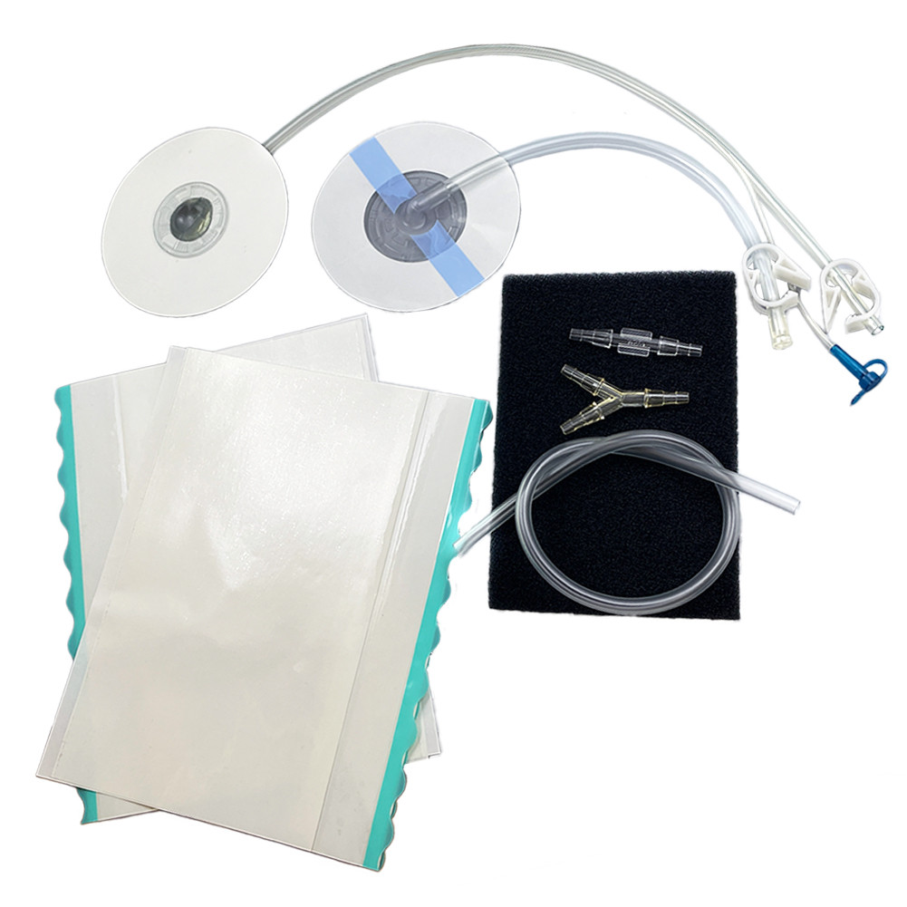 DISKON Disposable Medical Consumable Factory PU Foam Medical Dressing Kit NPWT Negative Pressure Wou