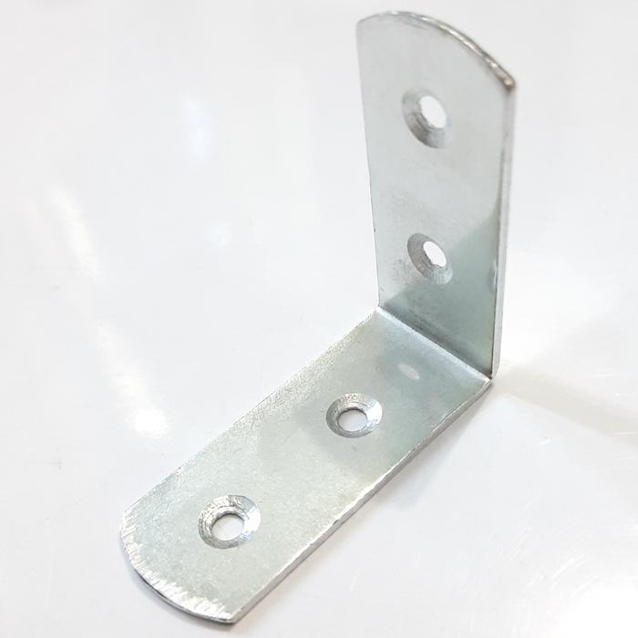 Siku Besi L Oval 50mm 20mm Ambalan Penyangga Rak 4 Lubang - PANJANG