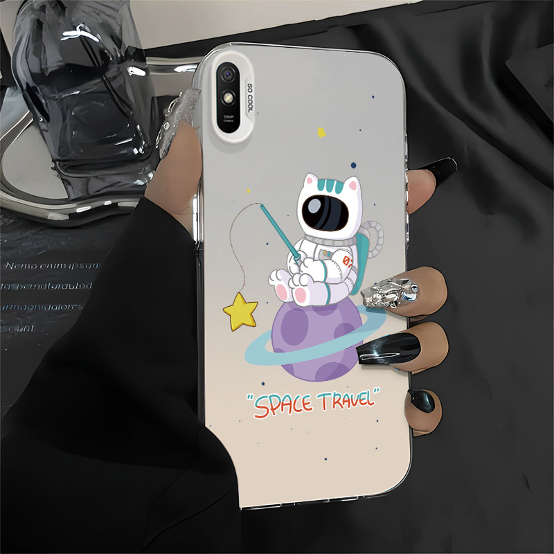 Casing Hp Xiaomi Redmi 9A Redmi 9i Redmi 9T Redmi 9 Power Case Casing pola Astronot Kucing Kasing HP
