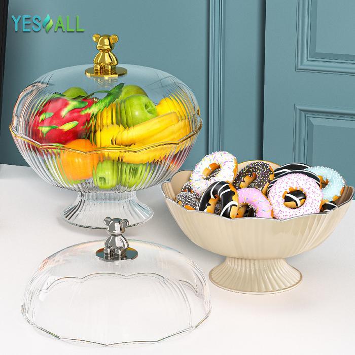 Promo Yesall Tudung Saji Bulat Penutup Makanan Transparan Tudung Saji Estetik Wadah Saji Prasmanan