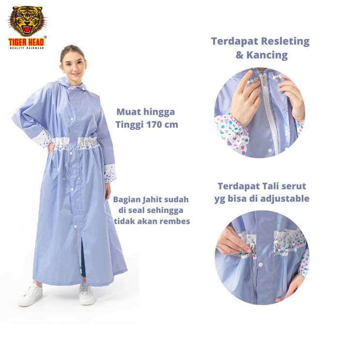 Tiger Head Jas Hujan Gamis Hana 70020
