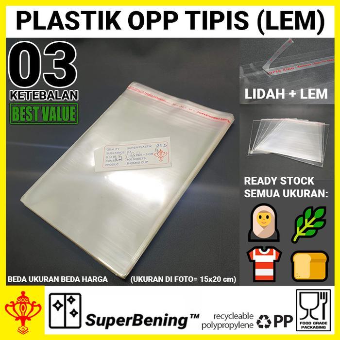 7.5X16 Cm Plastik Opp Tipis (Lem) Plastik Bungkus Uang Kertas 100 Rb Terbaik
