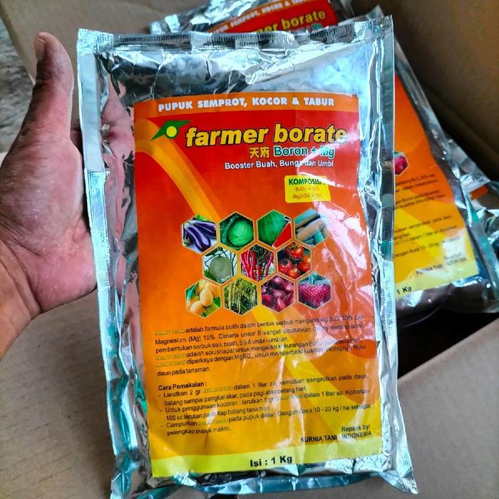 Pupuk borate Farmer 1 kg Boster buah bunga dan umbi