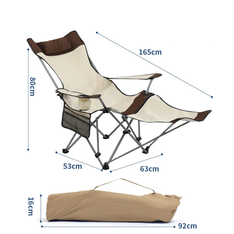 . Smilodon Outdoor Folding Fishing Chair Portable Adjustable Recliner 2 -