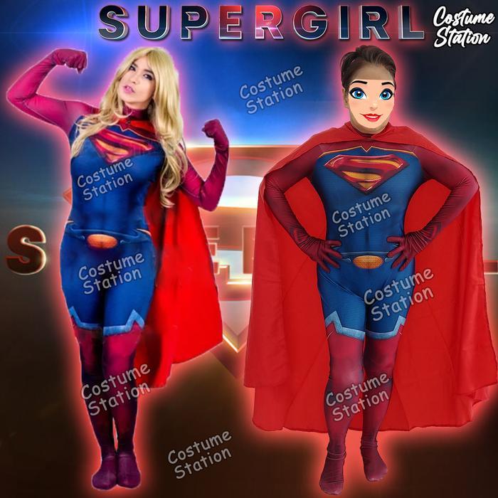 Terlaris Kostum Supergirl / Costume Superwoman Superhero Wanita Dewasa Best Quality