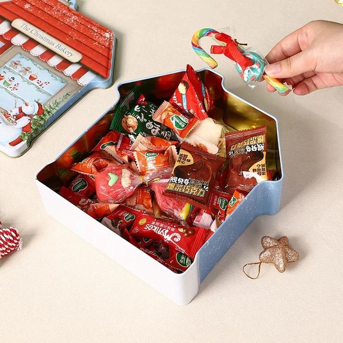Kaleng Kue Kering Kotak Hampers Natal Tin Box Christmas Toples Cookies