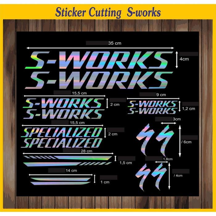 Sticker Decal S-WORKS sticker cutting sepeda SPECIALIZED *
