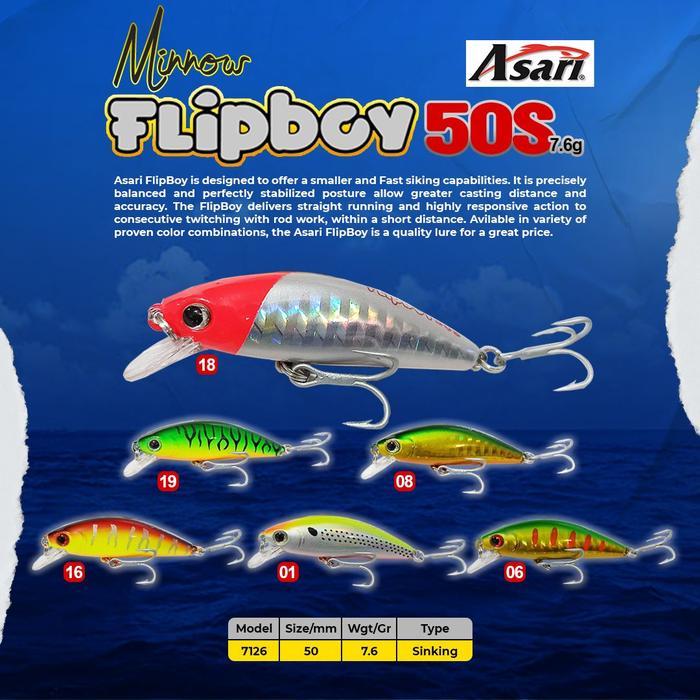 UMPAN MINNOW ASARI FLIPBOY 50MM