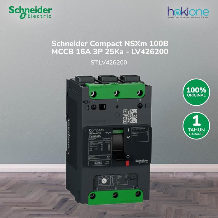 ` Schneider Compact NSXm MCCB 16A 3P 25kA - LV426200