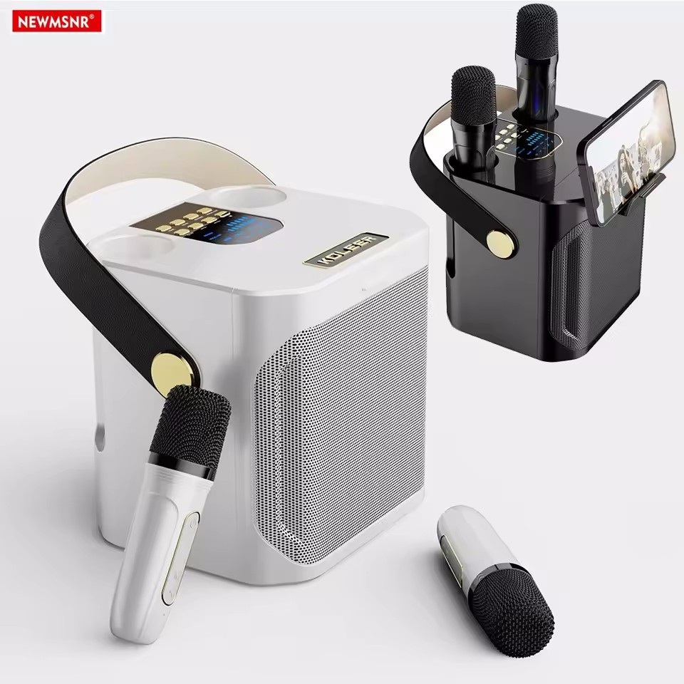 Wireless Subwoofer Portable Powerful Karaoke Bluetooth Speaker With Microphone Sound Box Music