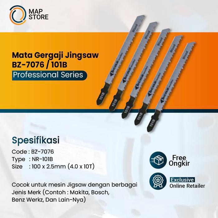 sintayanistore12 Jigsaw Blade Premium 101B / Mata Gergaji By Benz Werkz