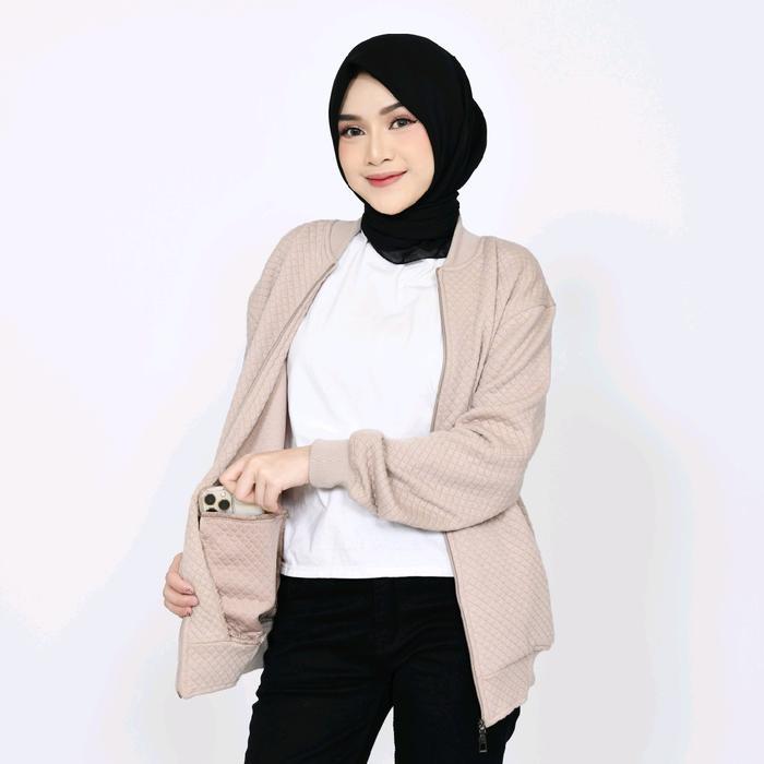 (Exlusive) Jaket Sweater Diamond Comfy Zipper Wanita Original Bahan Lembut Tebal Premium Pasti Ori
