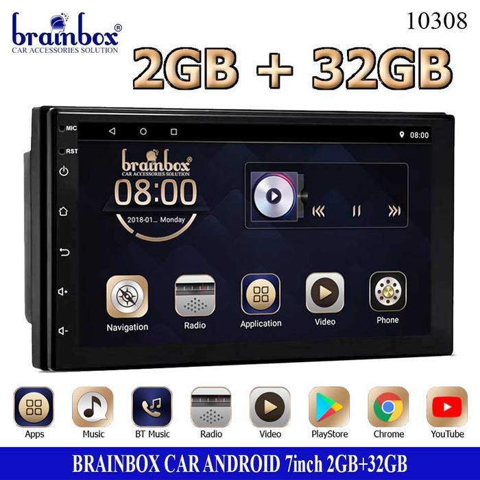 Brainbox TV Android 7 Inch 2GB + 32GB Head Unit Mobil 2 Din Universal