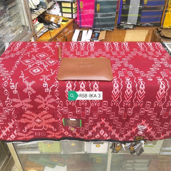 Bisa Cod - Sarung Bhs Royal Gold Motif Kawong Ika Ikb Ikf Sutra Mewah Elegant