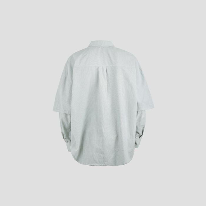 Faith Fade X Kebab Monster - Lettuce Stripes Shirt Sage Green