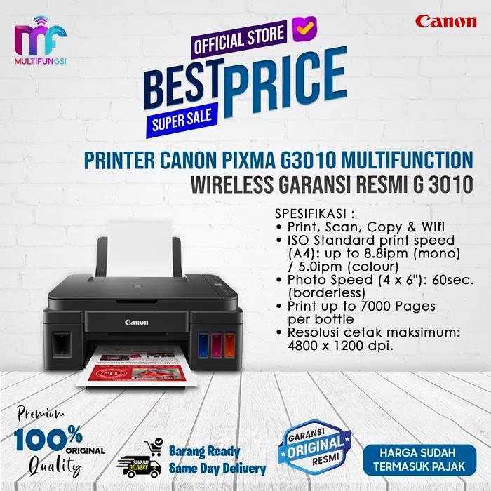 Printer Canon Pixma G3010 Multifunction Wireless Garansi Resmi G 3010