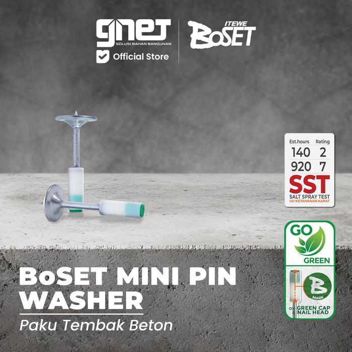 BoSET MiNi PIN Washer Paku Tembak Beton