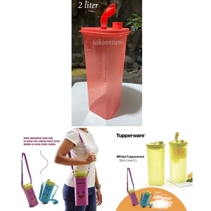 ID BOTOL MINUM 2 LITER GRATIS TAS TUPPERWARE SLIMLINE 2 L