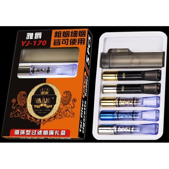 Pipa Filter Saringan Asap Permanen Universal Saringan Racun Pipa YAJUE YJ-170 Dapat 5pc Filter