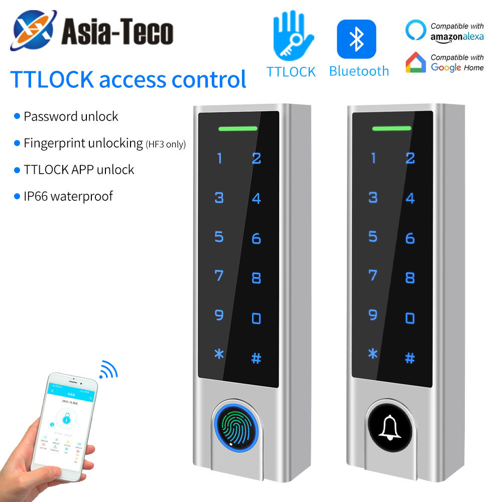 TTLock App IP66 Waterproof Bluetooth Smart Access Controller Passcode RFID 13.56MHz Card Door Opener