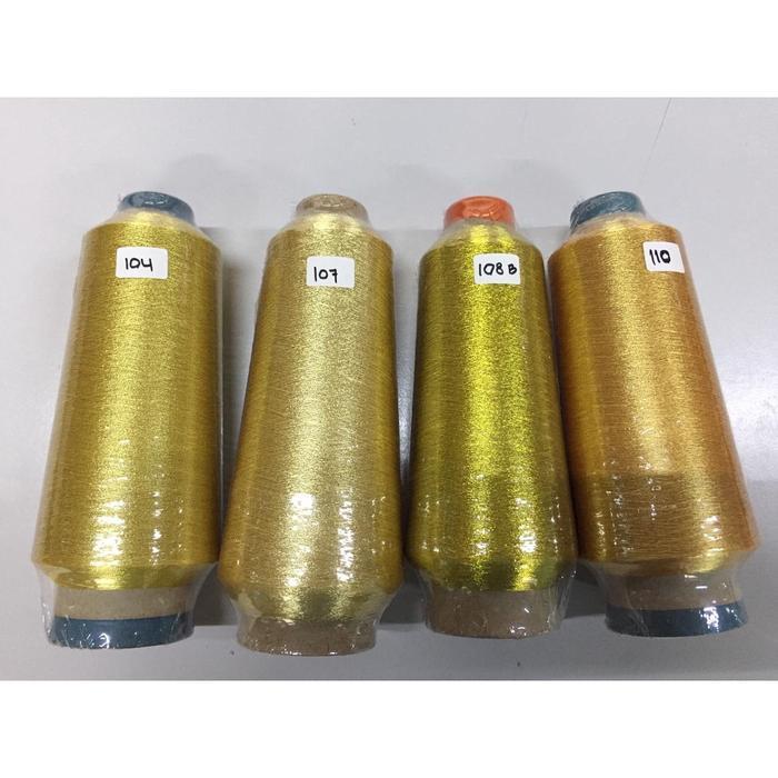 Benang Metalik Bordir / Benang Kodok / Benang Bordir Emas / Benang Rayon Bordir 100 gram