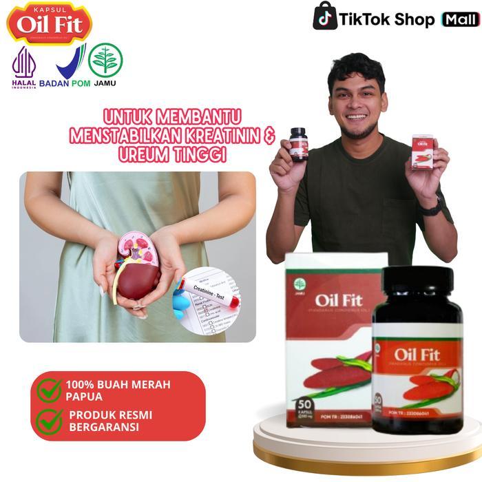 OIL FIT KAPSUL Ekstrak Buah Merah Papua - Untuk Membantu Menstabilkan Kreatinin & Ureum Tinggi,