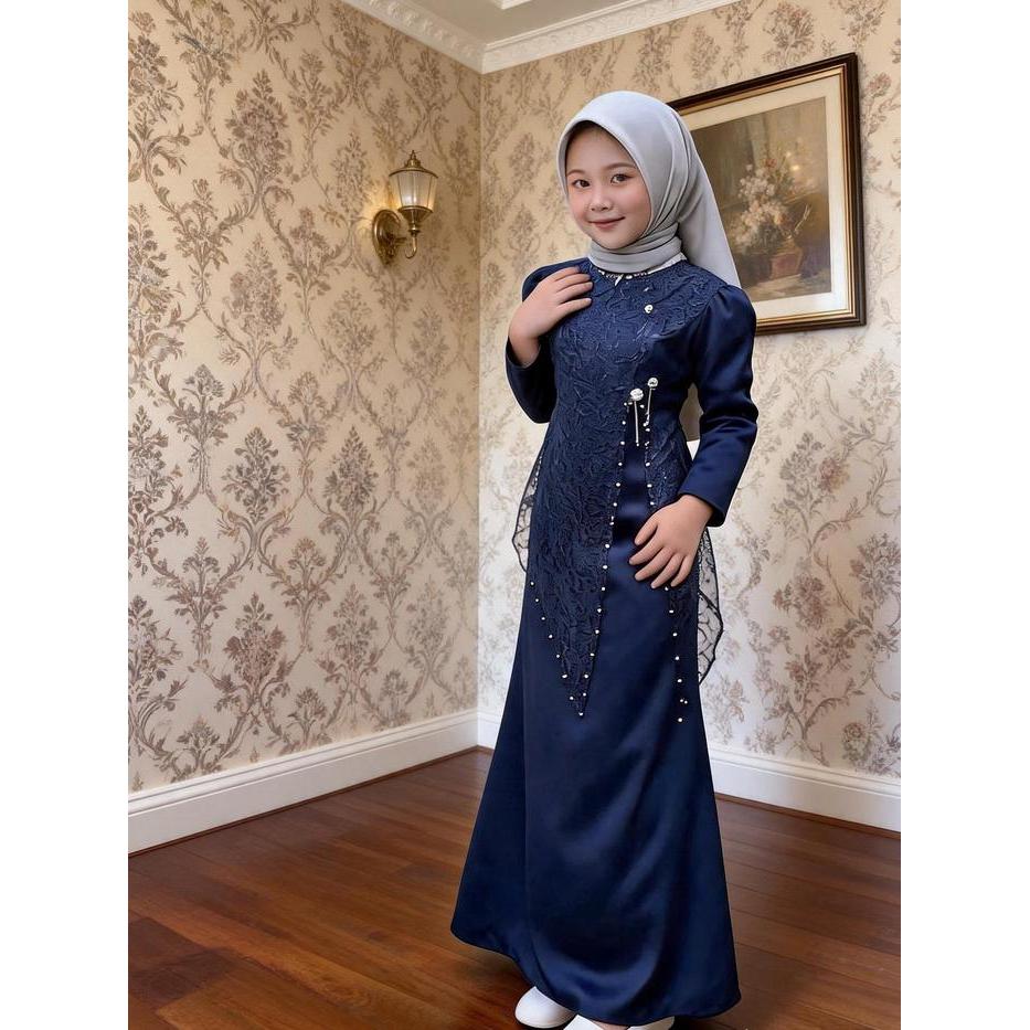 Kids Ajeng Dress Couple Anak(3-5tahun)(6-8tahun)(9-11tahun)(12-14)Bridesmaid Inara brokat anak