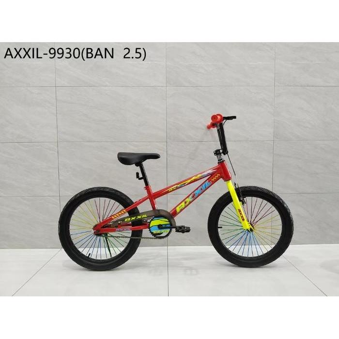 Sepeda BMX ukuran 20 inch dengan rem torpedo ban besar ruji warna