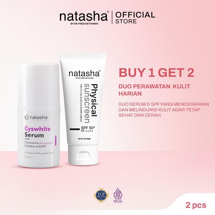 Natasha Buy 1 Get 2 - Cyswhite Serum + Physical Sunscreen SPF50