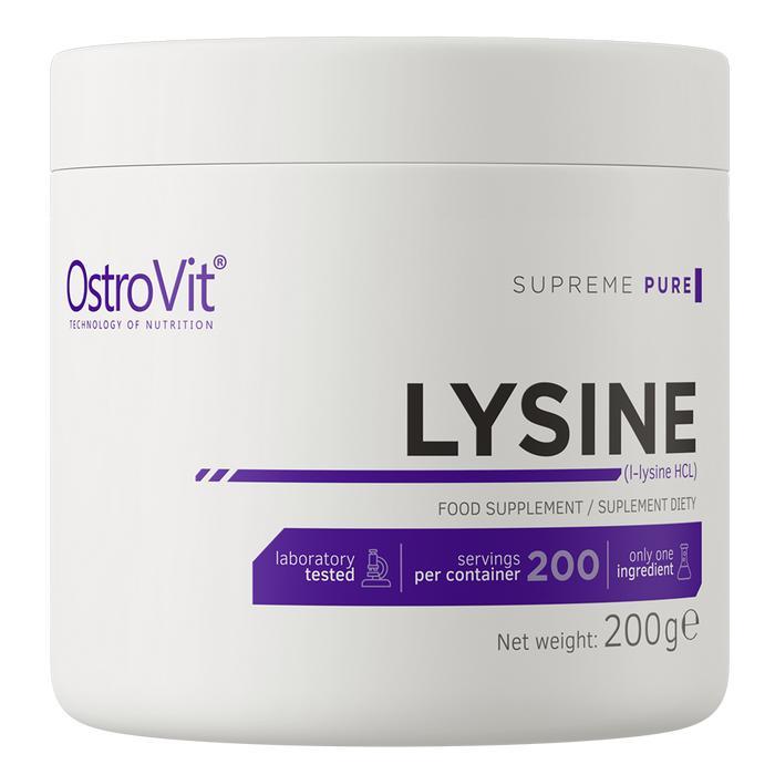 Ready Ostrovit Lysine 200G Natural Bubuk Serbuk Asam Amino Acid Lisin 1000Mg Bcaa Suplemen Fitnes