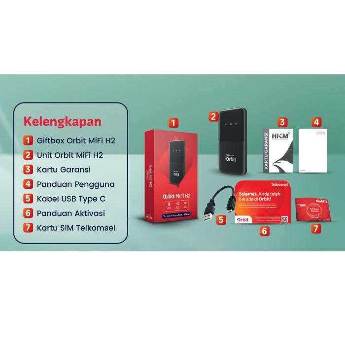 TELKOMSEL ORBIT MIFI H1 PORTABLE MODEM WIFI 4G INCLUDE KUOTA 150 GB