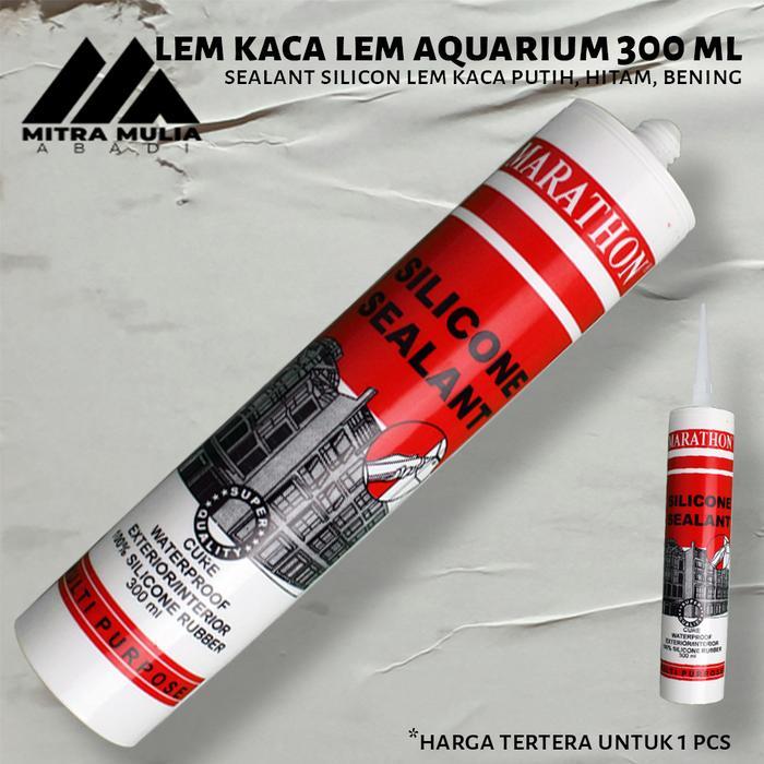 LEM KACA AQUARIUM HITAM / PUTIH / LEM SEALANT SILICONE